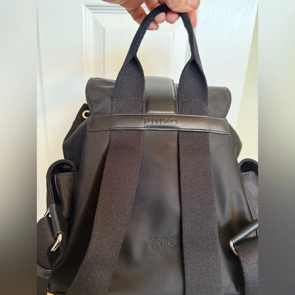 Pinko Black Backpack with Logo